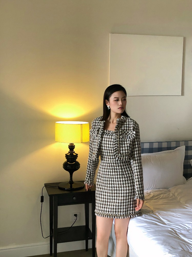 连衣吊带裙套装